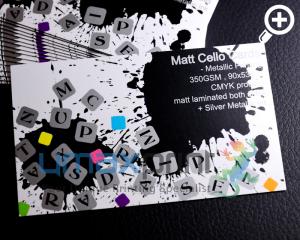 Matt Cello Business Cards - 350gsm(Print Promo)