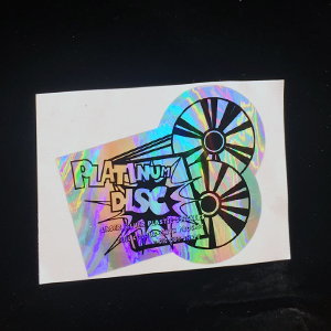 Holographic Silver Plastic Sticker