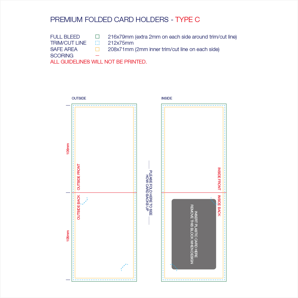 Premium Backing Card (Scored)