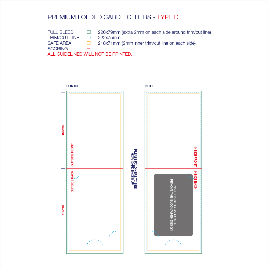 Premium Backing Card (Scored)