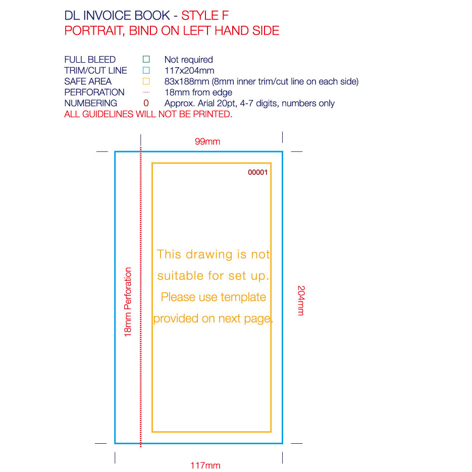 A6/DL Invoice Books -  Full Colour Print