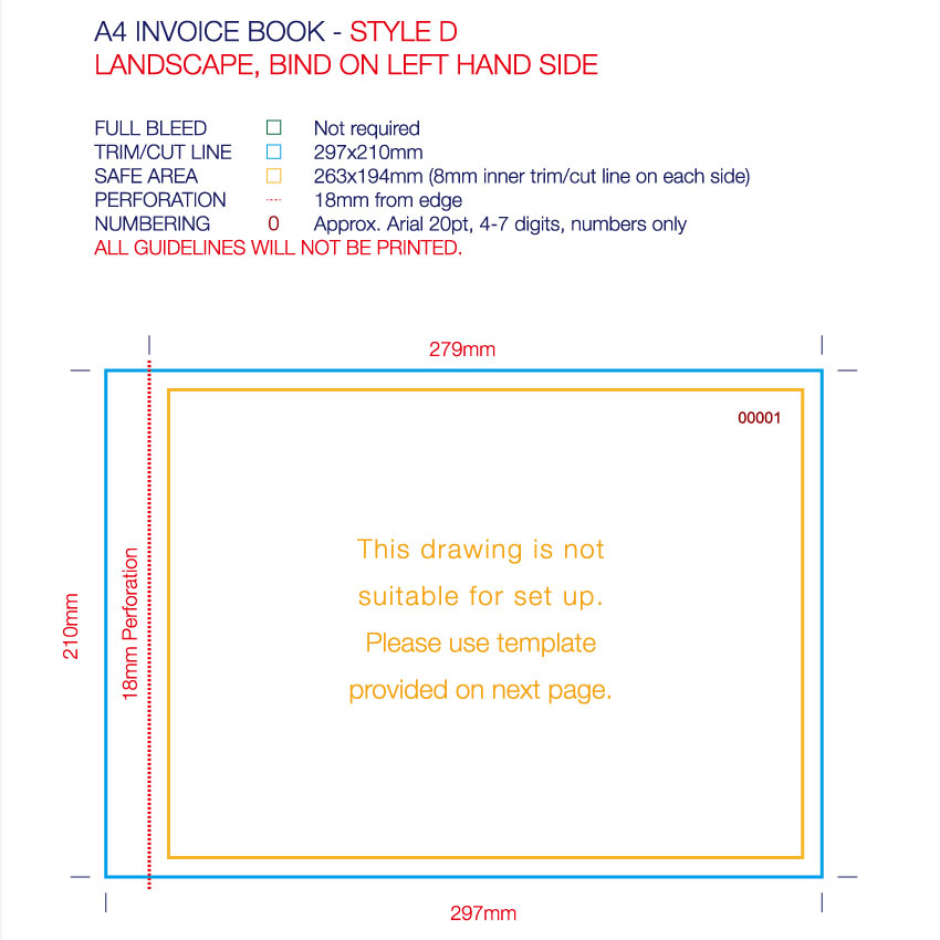 A4 size Invoice Books - Full Colour Print