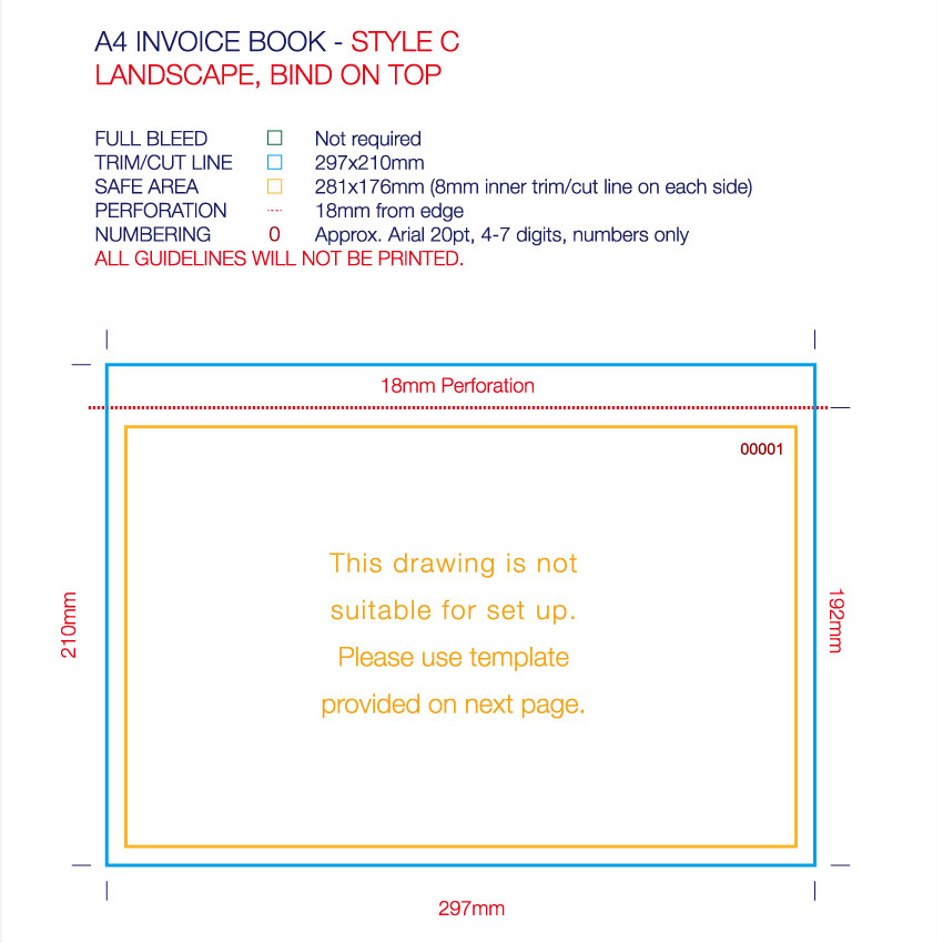 A4 size Invoice Books - Full Colour Print